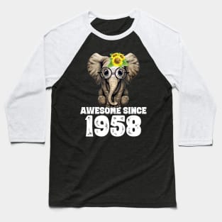 Awesome since 1958 62 Years Old Bday Gift 62th Birthday Baseball T-Shirt